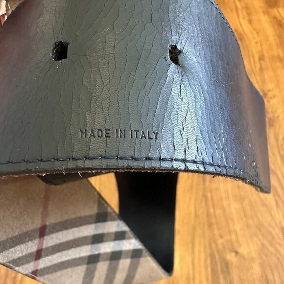 Burberry microsuede nova check wide belt - Picture 5 of 5